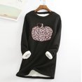 thumbnail image 2 of Tops de Invierno Para Mujer Sudadera de Lana Gruesa Ropa Interior Tops Manga Larga Estampado de Leopardo Terciopelo Cuello Redondo Cálido Odeerbi  ODB180605, 2 of 5