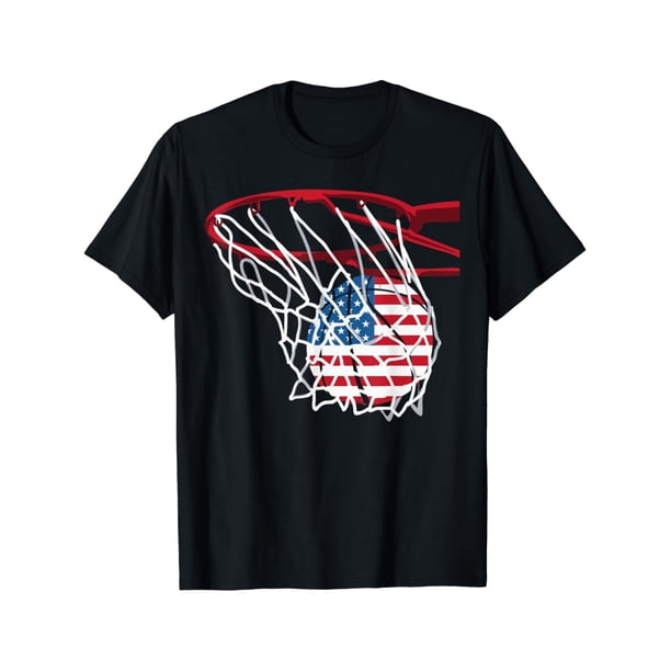 Camiseta de baloncesto patriótica estadounidense para hombre y niño, con la bandera de EE. UU. del 4 de julio