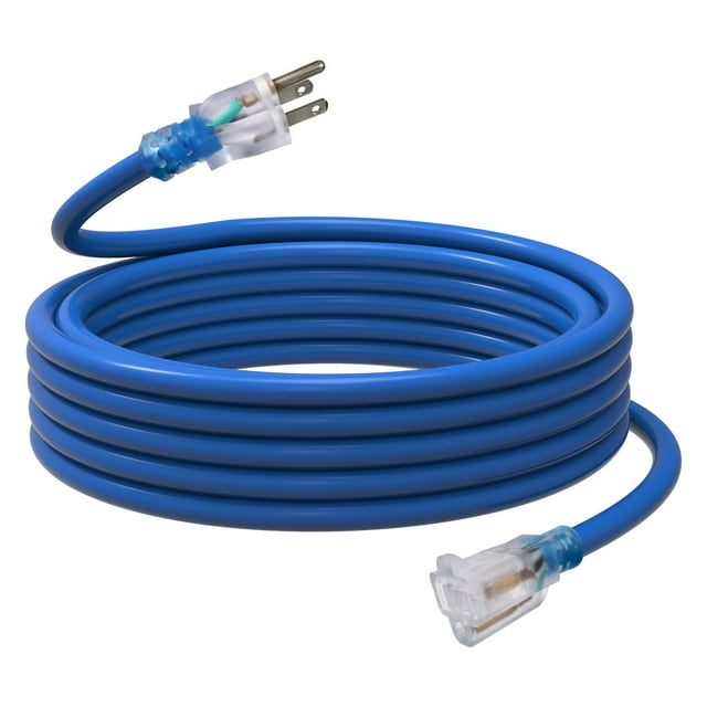 Cable de extensión EP, 25 pies, 12/3, SJTW, resistente al agua