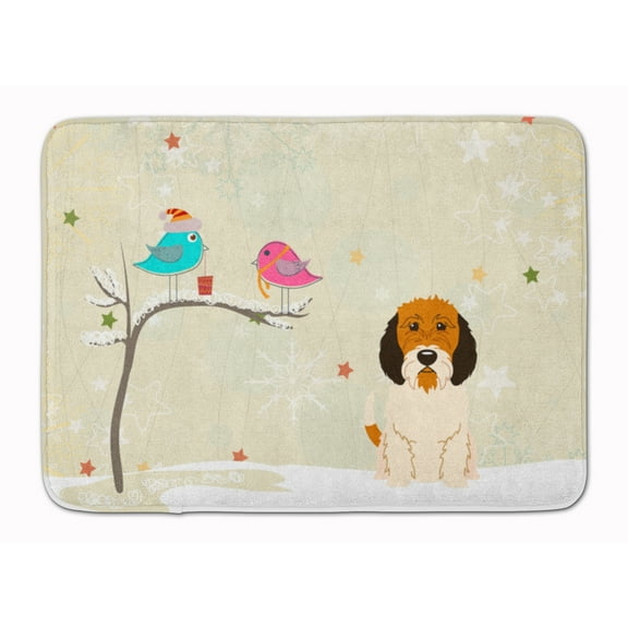 Christmas Presents between Friends Petit Basset Griffon Vendeen Machine Washable Memory Foam Mat