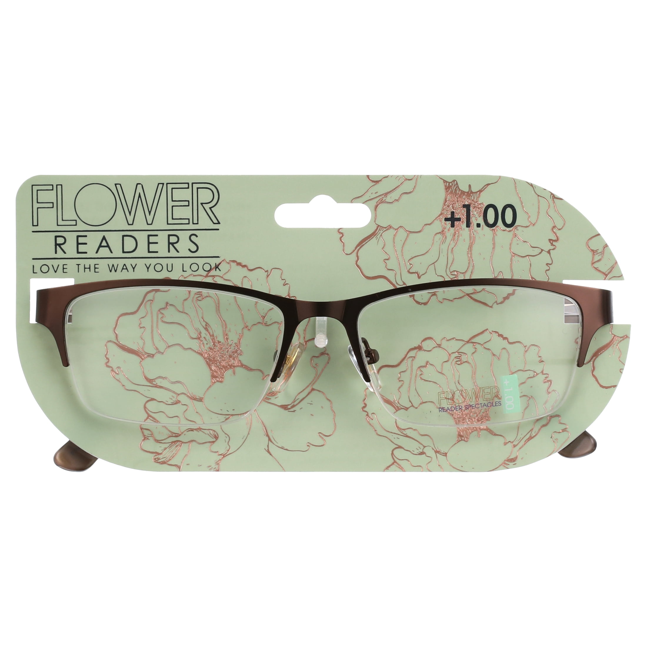 Flower Eyewear Drew Barrymore Ethel Semi-Rimless 1.0 Reading Glasses