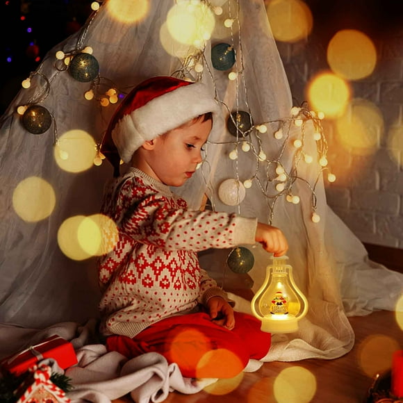 Xihbxyly Especiales Del Día Adornos Navideños Luces Led Lámparas de Mano para Niños Adornos para Ventanas