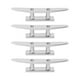 thumbnail image 1 of Lot de 4 taquets d'amarrage à base ouverte en acier inoxydable 316 de 5 pouces, polis à la main, pour bateau à moteur, 1 of 4