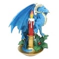 thumbnail image 5 of Fantasy Holiday Spirit Blue Advent Candle Dragon Christmas Tree Hanging Ornament, 5 of 7