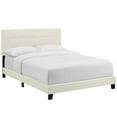 thumbnail image 1 of Modway Amira King Modern Style Performance Velvet Bed in Ivory, 1 of 8