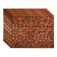 thumbnail image 1 of FASÃ„DE Traditional Style/Pattern 1 Decorative Vinyl 18in x 24in Backsplash Panel in Moonstone Copper (5 Pack), 1 of 15