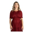 thumbnail image 4 of Destination Maternity Women’s Split Neck Maternity Maxi Dress, Sizes S-XXL, 4 of 4