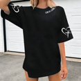 thumbnail image 2 of DHFJKG Womens Oversized T Shirt Casual Short Sleeve Round Neck Drop Shoulder Graphic Tee Baggy Streetwear Versatile Tops, 2 of 4