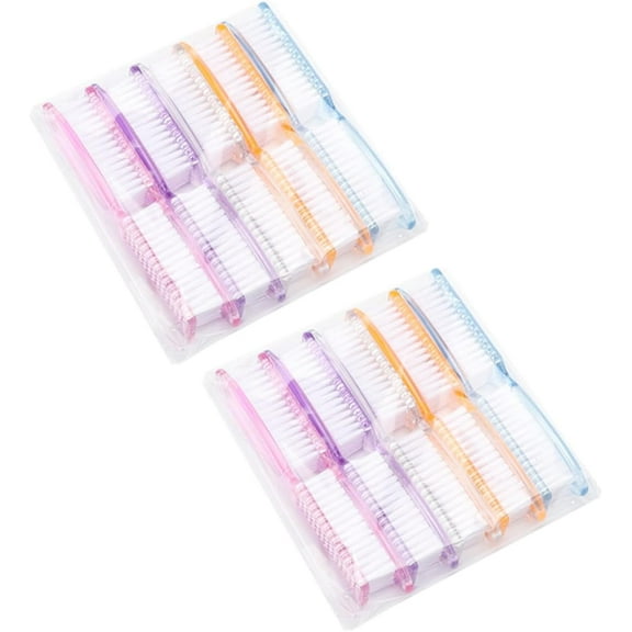 20pcs Handle Nail Brush Set Nail Brush Dust Cleaning Brush Manicure Implement Para Uñas Acrilicas Nail Cleanser Nails Kits Fingernail Cleaning Brush Nail Polish Brush