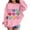Rose, variante sur Chandail en Molleton Imprimé Cœur pour Filles, Coupe Ample Col Rond Manches Longues avec Design Amour, Chemise Décontractée en Coton Doux pour Filles Tout-Petits, Plusieurs Couleurs Disponibles pour Usage Quotidien Marine