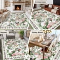 thumbnail image 5 of 8'x10' Area Rugs, Pink Spring Floral Indoor Outdoor Area Rug for Living Room Bedroom, Elegant Pastoral Flowers Birds Watercolor Washable Bathroom Rugs Kitchen Floor Carpet Mats Home Decor Aesthetic, 5 of 8