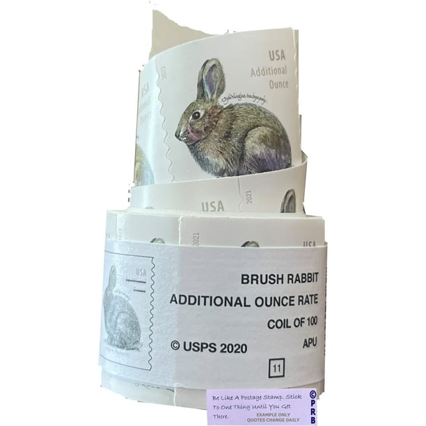 Brush Rabbit ADDITIONAL OUNCE RATE USPS Postage Stamp 1 Coil Roll Of brush-rabbit-additional-ounce-rate-usps-postage-stamp-1-coil-roll-of