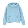 thumbnail image 5 of Jalioing Girls Half Zipper Hoodies Casual Fashion Loose Long Sleeve Dropped Shoulder Sweatshirt with Pocket 4-14 Years, 5 of 6