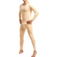 thumbnail image 1 of LUXUR Mens V Neck Top And Bottom Suits Ultra Soft Winter Long Johns Set Camel 2XL, 1 of 3