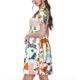 thumbnail image 2 of Balery Animals Vestidos sueltos de manga corta para mujer, vestidos de verano 2025, vestidos casuales de corte A con vuelo., 2 of 6