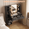 thumbnail image 4 of Makeup Vanity with 3 Lighting Modes & Charging Station | 3-Drawer Dressing Table with Stool for Bedroom, 4 of 8
