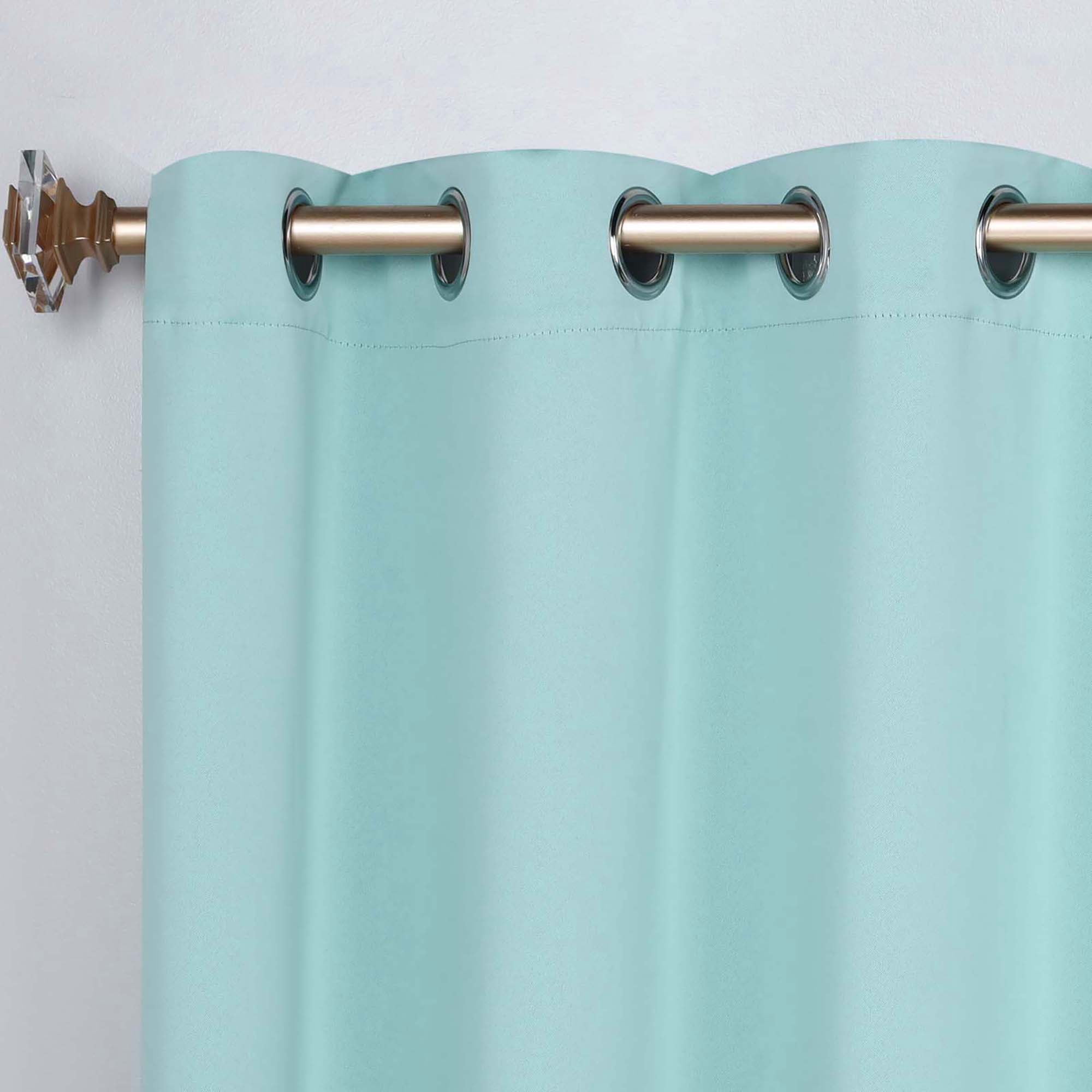 Superior Blackout Solid Light Filtering Grommet Curtain Panel Set, 46" x 96", Green Lily