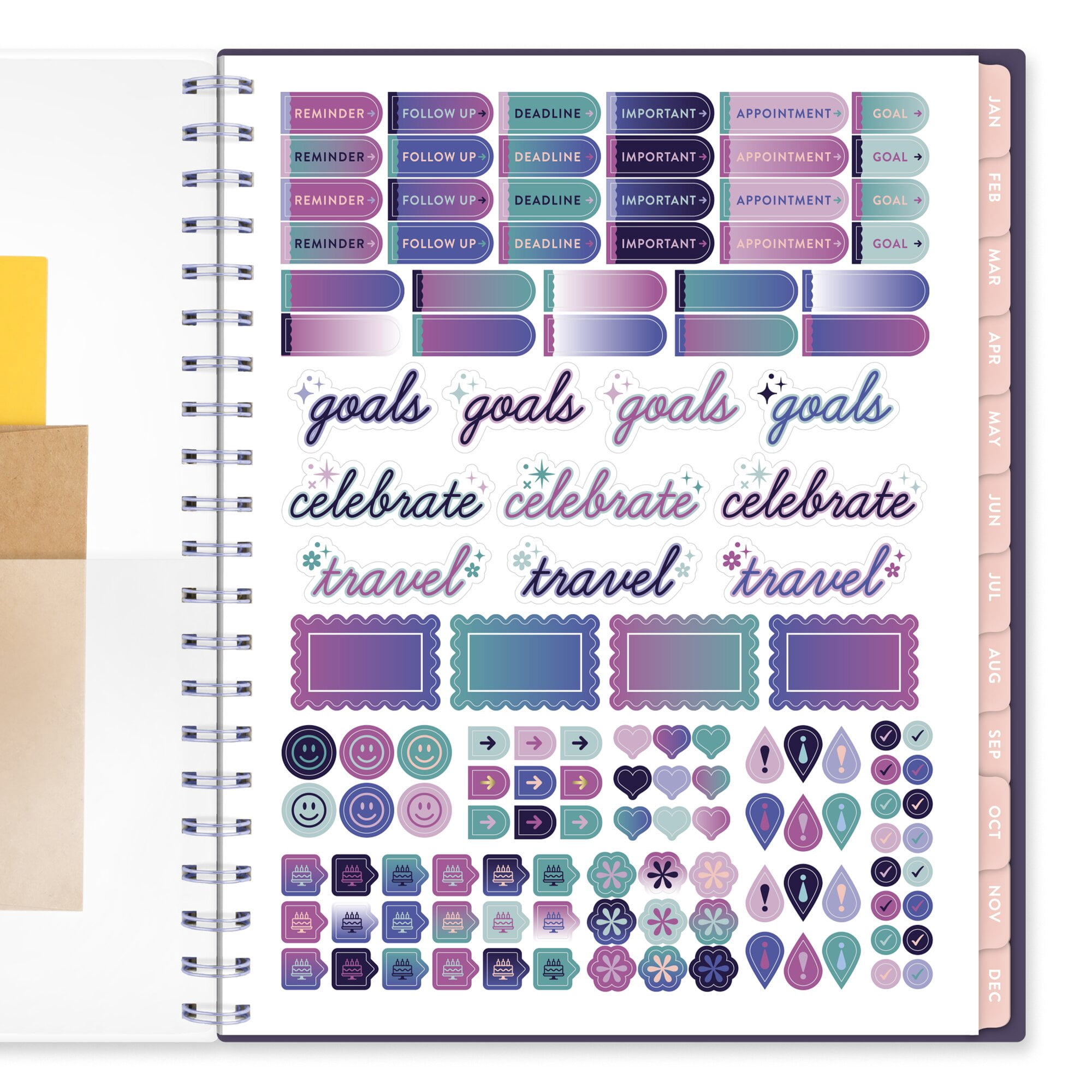 CatCoq for Mead 2027 Weekly Monthly Planner Retro Flower Large 8 12 x 11 -