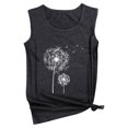 thumbnail image 4 of ZXSXSY Women Dandelion Printed Crew Neck Sleeveless Casual Tank Top, 4 of 6