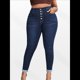 thumbnail image 5 of Vaqueros Ajustados de Talla Grande para Mujer, Cintura Alta, Elásticos, Clásicos, Hasta el Tobillo Azul XL, 5 of 7
