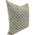 thumbnail image 2 of Fabdivine PureLinen Hand Block Print Decorative Throw Pillow Cover , 14"X14", Yellow, 2 of 5
