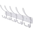 thumbnail image 1 of Perchero montado en la pared: 5 ganchos triples, resistente, acero inoxidable, riel de gancho de metal para abrigos, sombreros, toallas, bolsos, batas, vestíbulo, baño, entrada, 1 of 5
