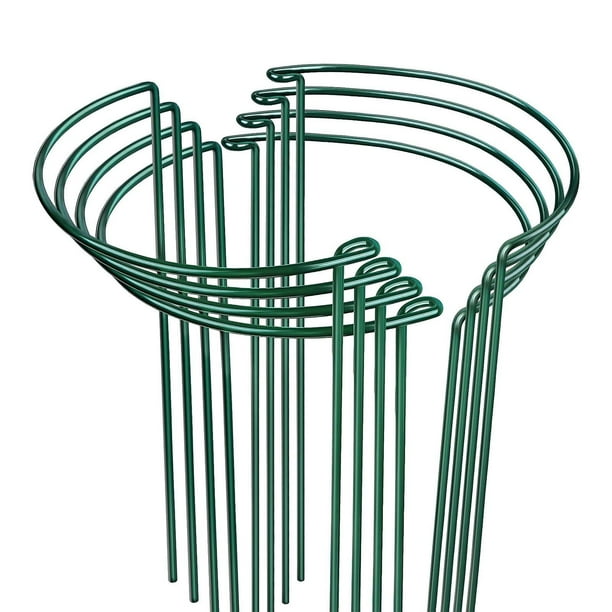 8 piezas Apoyo de soporte vegetal Green Garden Garden Stakes para de rosa de flores 25cmx40cm