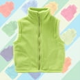 thumbnail image 2 of CAICJ98 Boys Girls Zip Up Fleece Jacket Kids Toodler Lightweight Outerwear Long Sleeve Mock Neck Coat with Pockets (Light Green,9-10 Years), 2 of 7
