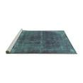 thumbnail image 2 of Ahgly Company Machine Washable Indoor Square Oriental Turquoise Blue Industrial Area Rugs, 5' Square, 2 of 4