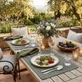 thumbnail image 6 of Sm:)e Grey Placemats 12 x 18 Inch Set of 6, Seasonal Washable Kitchen Dining Table Decoration for Home Party,240g（0.53lb）, 6 of 7