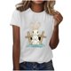thumbnail image 4 of Camisas de Manga Corta para las Mujeres Moda Casual Impresión Cuello Redondo Suéter Tee Blusas, 4 of 4