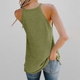 thumbnail image 4 of HAPIMO Women's Summer Tank Tops Sleeveless Shirts for Girls Square Neck Blouse Front Button Ribbed Camisole Casual Slim Fit Camis Vest Solid Color Print Tops Green M, 4 of 4
