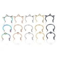 thumbnail image 4 of 5pcs/15pcs 10mm Punk Stainless Steel Fake Lip Rings C-Clip Lip Rings Rook Tragus Faux Septum Body Piercing Jewelry, 4 of 8