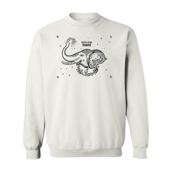 Elephant Ornamental Design.  Sweatshirt Women -Image by Shutterstock, Female 3X-Large