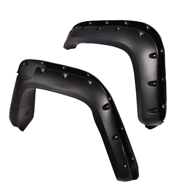 PIT66 Fender Flares, Compatible With 2007-2014 Toyota FJ Cruiser Paintable Smooth Matte Black Pocket Riveted Style Wheel Flares Set, 4 PCS