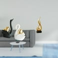 thumbnail image 2 of Estatua de cisne de cerámica abstracta, escultura animal, adorno decorativo, figura central de mesa, ideal para regalar, decoración del hogar., 2 of 8