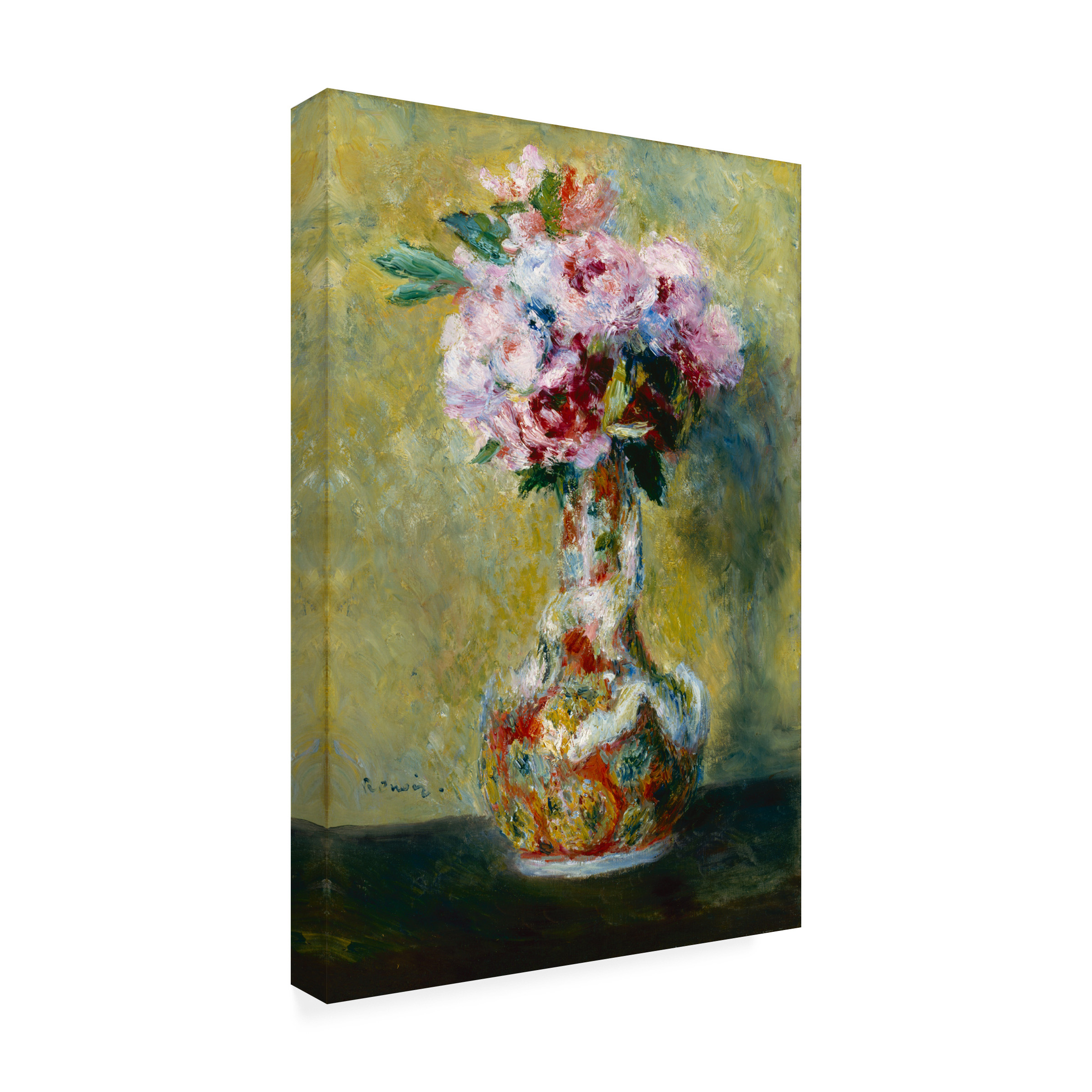 Renoir 'Bouquet In A Vase' Canvas Art