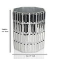 thumbnail image 3 of NuSteel GLT8CH Panier à Déchets Chromé Scintillant, 3 of 5