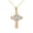 Two-Tone Yellow, variant on 10k White Gold Celtic Cross Patron Saint Michael Archangel Heart Love Knot Pendant Necklace (PENDANT ONLY)