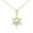 Yellow, variant on Stainless Steel Clear White CZ Jewish Star of David Pendant Necklace, 20"