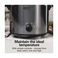 thumbnail image 4 of 4 Quart Round Slow Cooker Black : 2 Settings, Keep Warm, Metal, Hand Wash, 170W, 4 of 7
