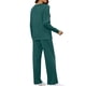 thumbnail image 3 of Puntoco Moda Mujer Color Sólido Cuello Redondo Manga Larga Pantalones Con Abertura Lateral Traje Verde Xxxl, 3 of 7