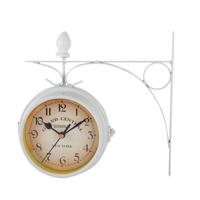 Horloge Murale Rétro Silencieuse en Métal pour Décoration Intérieure