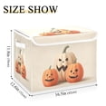 thumbnail image 3 of Foldable Fabric Storage Bin With Handle Collapsible Basket Box Storage With Lid Organizer Pumkins, 3 of 7