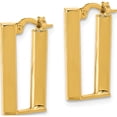 thumbnail image 2 of 14K Yellow Gold Polished U Shape Hoop Earrings (Width 14.9) (Length 21) - Jbsp, 2 of 5