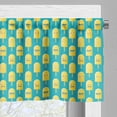 thumbnail image 3 of Ambesonne Ice Cream Valance Pack of 2, Lemon Flavor Face, 54"X12", Teal Yellow, 3 of 5