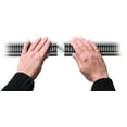 thumbnail image 3 of Trenes Bachmann - Snap-Fit E-Z TRACK #5 TURNOUT - IZQUIERDO (1/tarjeta) - Riel de NÍQUEL PLATA con plataforma gris - Escala HO, 3 of 5