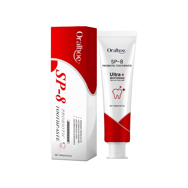 Oralhoe-pasta de dientes probiótica brillante, pasta de dientes de menta, limpieza del aliento fresco, cuidado de los dientes blancos, cuidado bucal, 120g,2 piezas