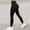 #Black, variant on DPTALR Women's High-Waisted Solid Color Stretch Yoga Pants Long Length,Pockets,Butt-Lifting for Fitness,Pink,Size S