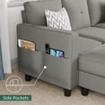 thumbnail image 2 of Walsunny 78" Convertible Sectional Sofa Couch L Shaped Couch Sofa for Living Room,Small 3 Seater Sofa Couch with Storage Ottoman and Side Pockets(Light Gray), 2 of 5